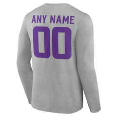 NFL Minnesota Vikings Team Authentic Personalized Name & Number Long Sleeve T-Shirt