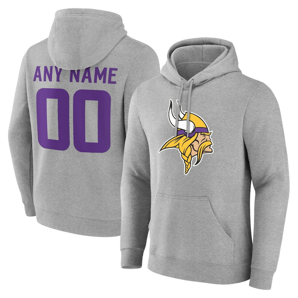 NFL Minnesota Vikings Team Authentic Personalized Name & Number Hoodie