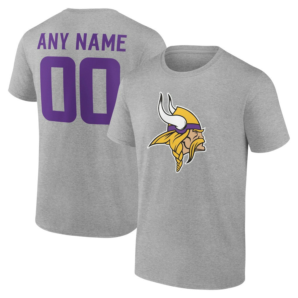 NFL Minnesota Vikings Team Authentic Personalized Name & Number T-Shirt
