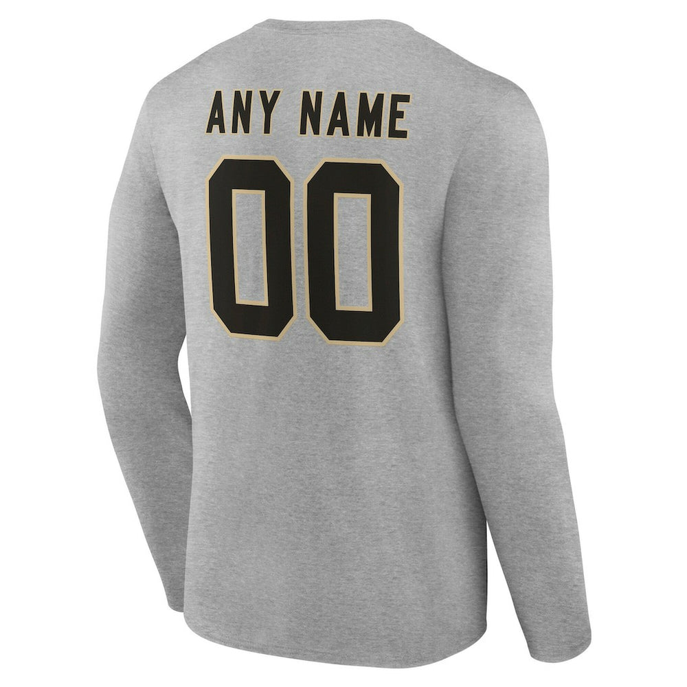 NFL New Orleans Saints Team Authentic Personalized Name & Number Long Sleeve T-Shirt