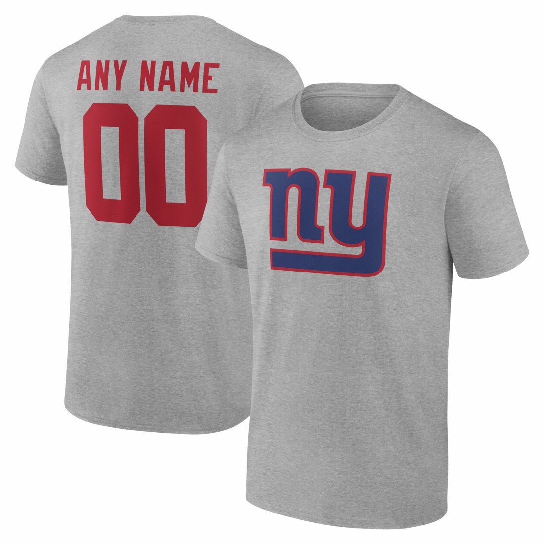 NFL New York Giants Team Authentic Personalized Name & Number T-Shirt