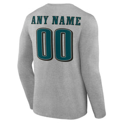 NFL Philadelphia Eagles Team Authentic Personalized Name & Number Long Sleeve T-Shirt
