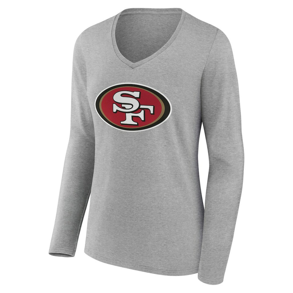NFL San Francisco 49ers Women's Team Authentic Personalized Name & Number Long Sleeve V-Neck T-Shirt