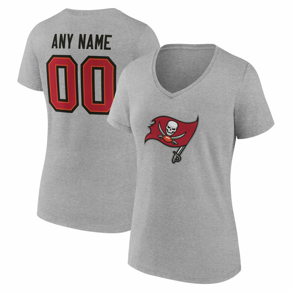 NFL Tampa Bay Buccaneers Women's Team Authentic Personalized Name & Number V-Neck T-Shirt