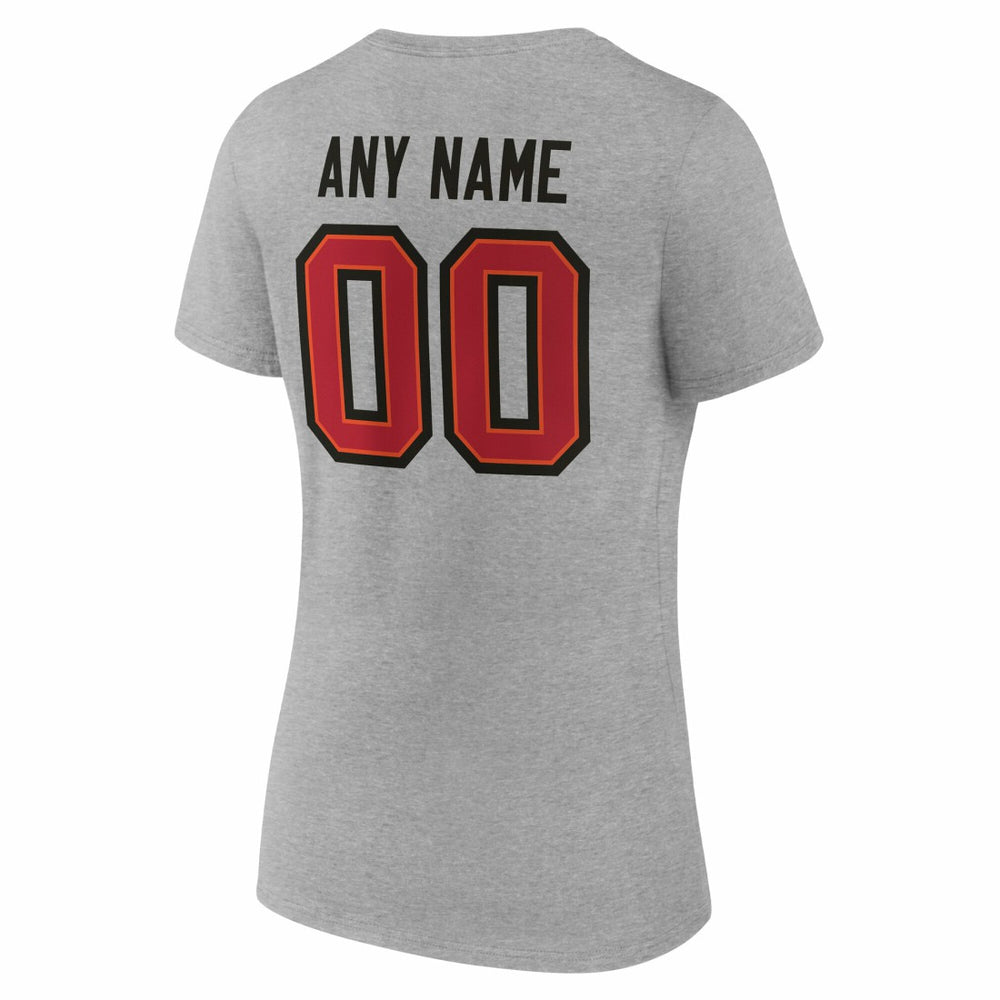 NFL Tampa Bay Buccaneers Women's Team Authentic Personalized Name & Number V-Neck T-Shirt