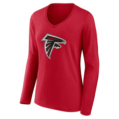 NFL Atlanta Falcons Women's Team Authentic Personalized Name & Number Long Sleeve V-Neck T-Shirt