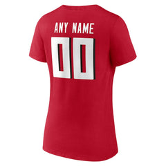 NFL Atlanta Falcons Women's Team Authentic Personalized Name & Number V-Neck T-Shirt
