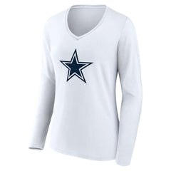 NFL Dallas Cowboys Women's Team Authentic Personalized Name & Number Long Sleeve V-Neck T-Shirt