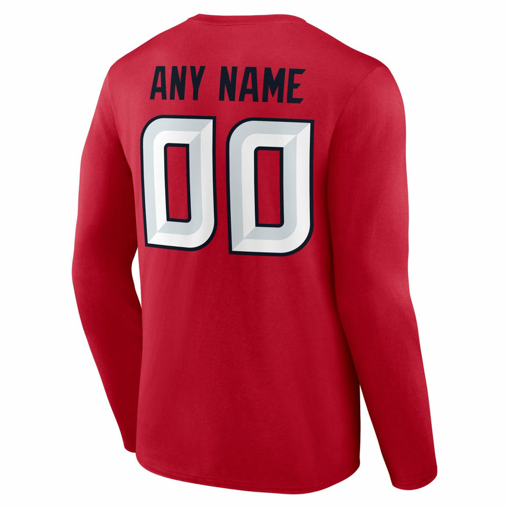 NFL Houston Texans Team Authentic Personalized Name & Number Long Sleeve T-Shirt