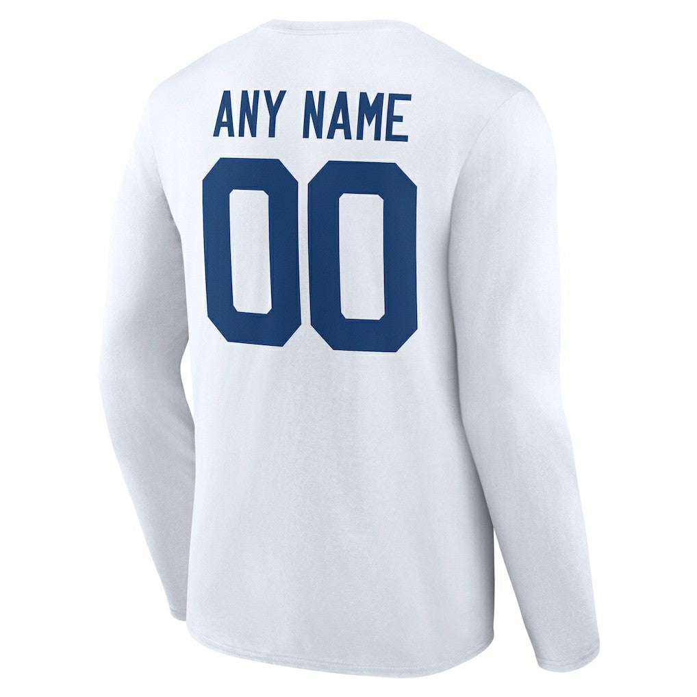NFL Indianapolis Colts Team Authentic Personalized Name & Number Long Sleeve T-Shirt