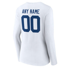 NFL Indianapolis Colts Women's Team Authentic Personalized Name & Number Long Sleeve V-Neck T-Shirt