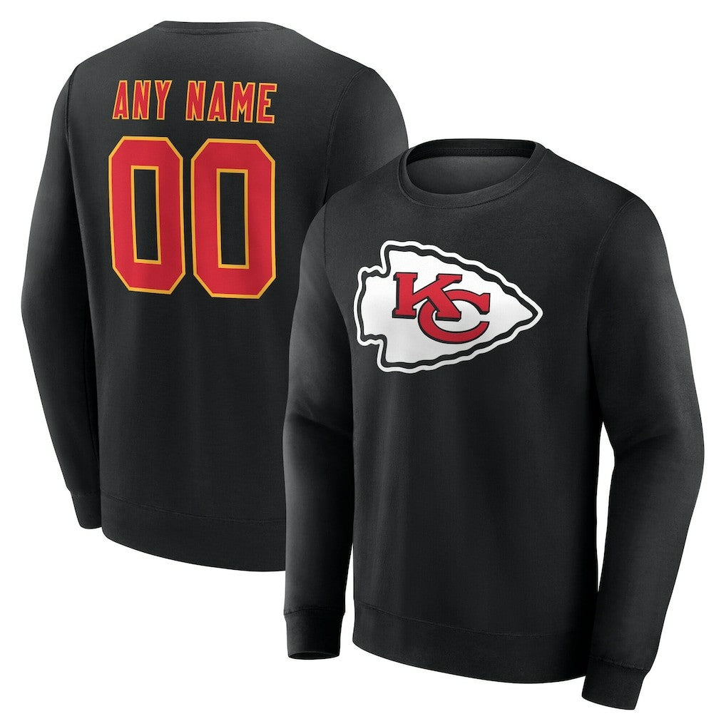 NFL Kansas City Chiefs Team Authentic Personalized Name & Number Sweatshirt