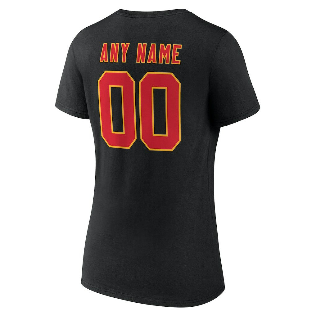 NFL Kansas City Chiefs Women's Team Authentic Personalized Name & Number V-Neck T-Shirt