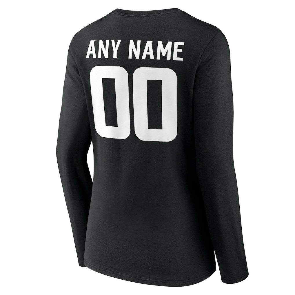 NFL Minnesota Vikings Women's Team Authentic Personalized Name & Number Long Sleeve V-Neck T-Shirt