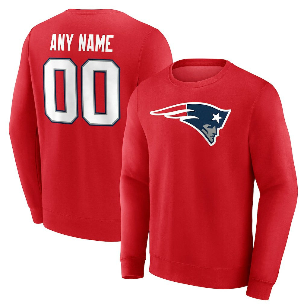 NFL New England Patriots Team Authentic Personalized Name & Number Sweatshirt