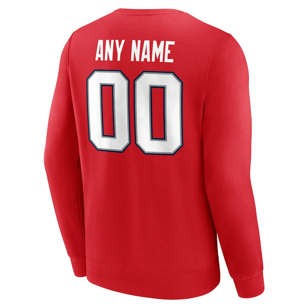 NFL New England Patriots Team Authentic Personalized Name & Number Sweatshirt
