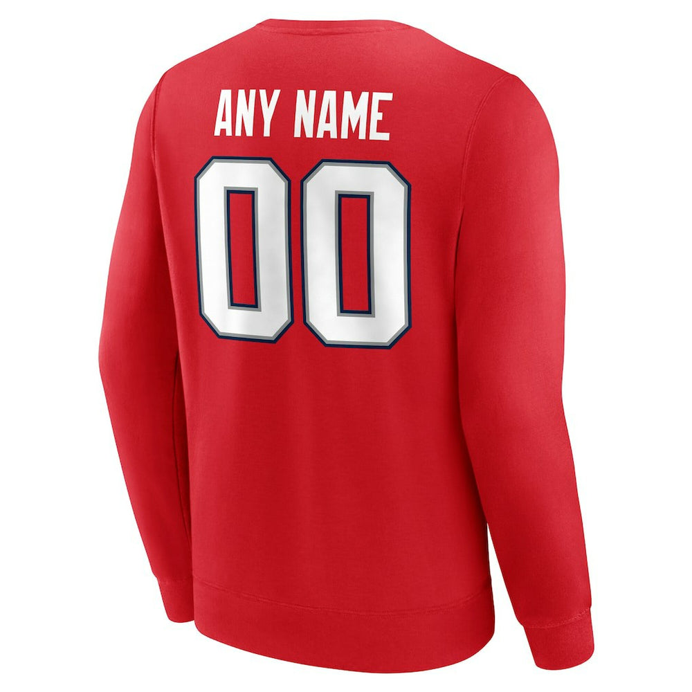 NFL New England Patriots Team Authentic Personalized Name & Number Sweatshirt