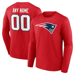 NFL New England Patriots Team Authentic Personalized Name & Number Long Sleeve T-Shirt