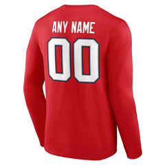 NFL New England Patriots Team Authentic Personalized Name & Number Long Sleeve T-Shirt