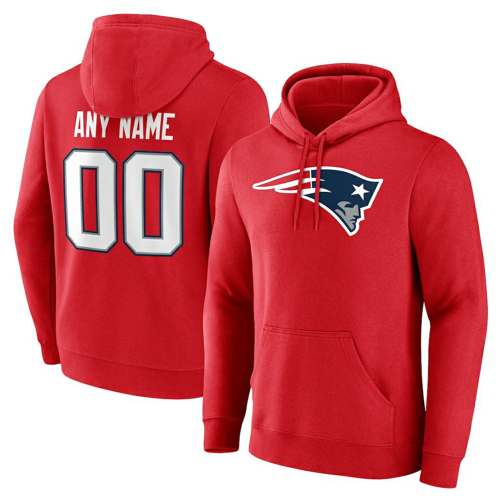 NFL New England Patriots Team Authentic Personalized Name & Number Hoodie