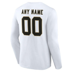 NFL New Orleans Saints Team Authentic Personalized Name & Number Long Sleeve T-Shirt
