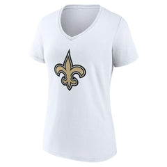 NFL New Orleans Saints Women's Team Authentic Personalized Name & Number V-Neck T-Shirt