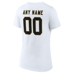 NFL New Orleans Saints Women's Team Authentic Personalized Name & Number V-Neck T-Shirt