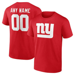 NFL New York Giants Team Authentic Personalized Name & Number T-Shirt