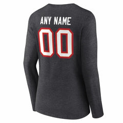 NFL Tampa Bay Buccaneers Women's Team Authentic Personalized Name & Number Long Sleeve V-Neck T-Shirt