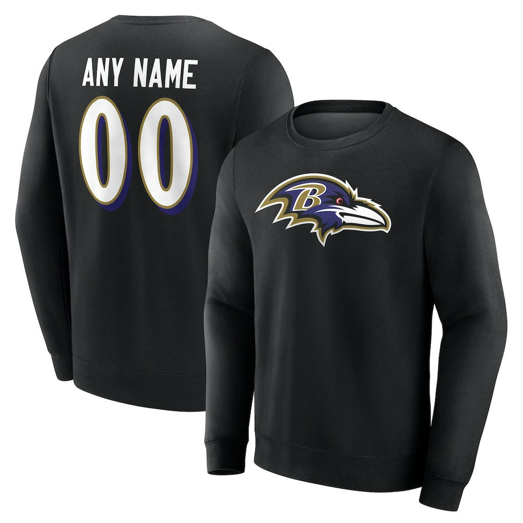NFL Baltimore Ravens Team Authentic Personalized Name & Number Sweatshirt