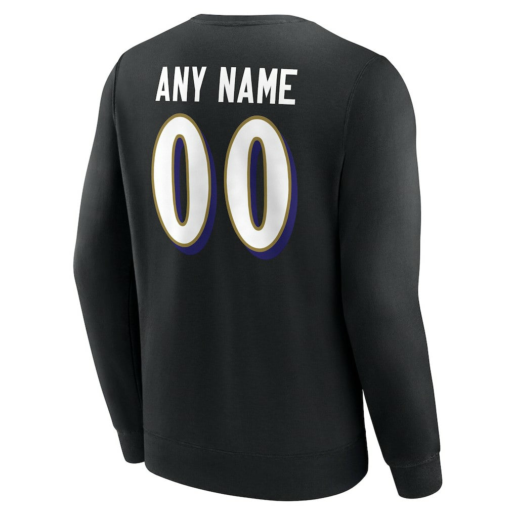 NFL Baltimore Ravens Team Authentic Personalized Name & Number Sweatshirt