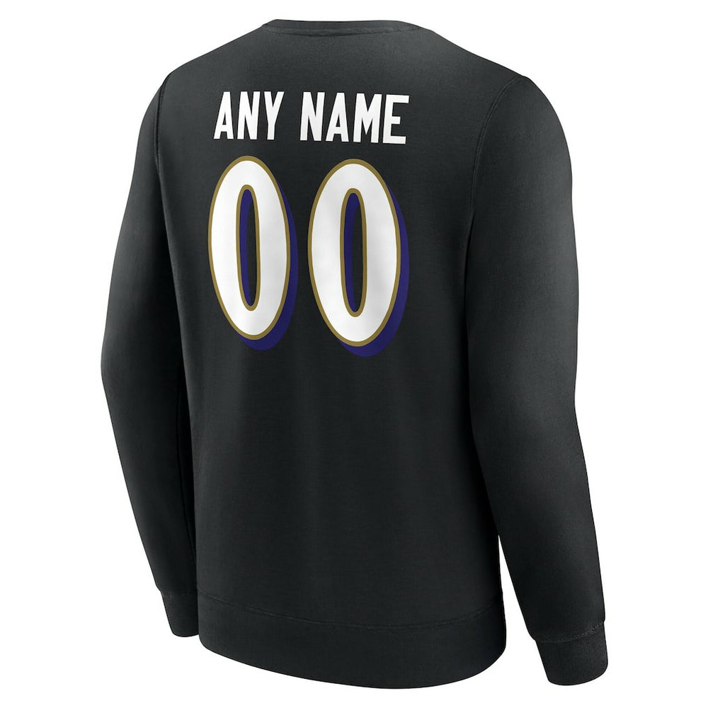 NFL Baltimore Ravens Team Authentic Personalized Name & Number Sweatshirt