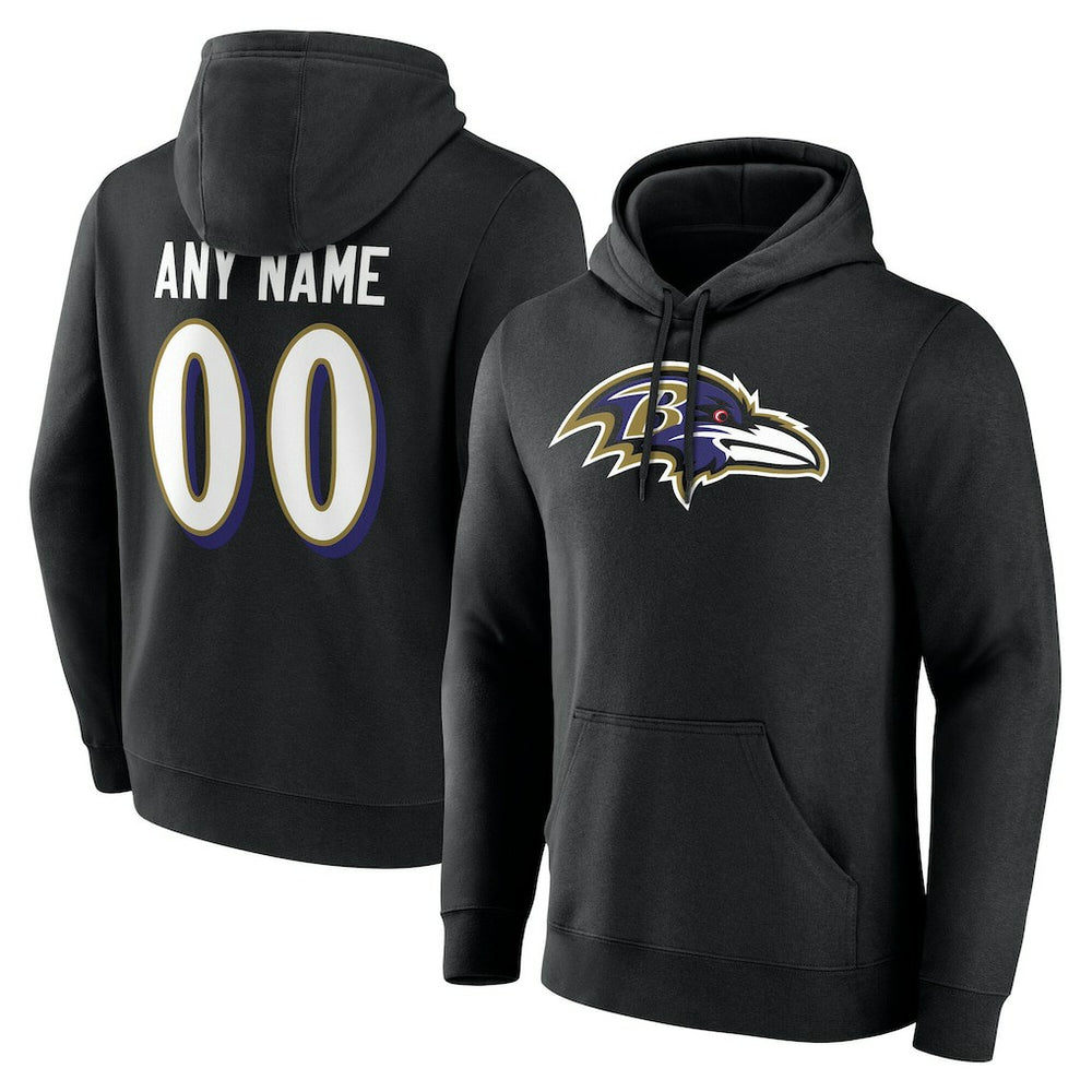 NFL Baltimore Ravens Team Authentic Personalized Name & Number Hoodie
