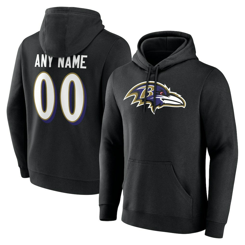 NFL Baltimore Ravens Team Authentic Personalized Name & Number Hoodie