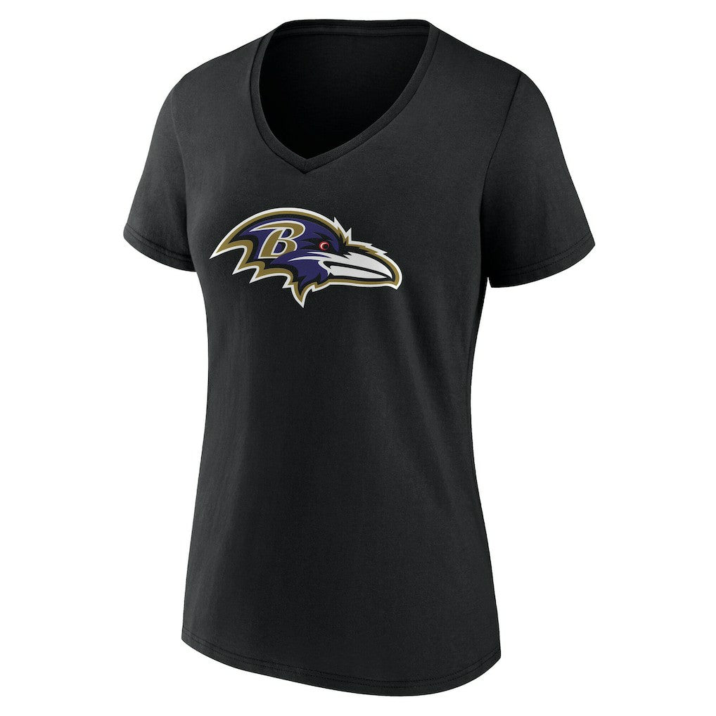 NFL Baltimore Ravens Women's Team Authentic Personalized Name & Number V-Neck T-Shirt