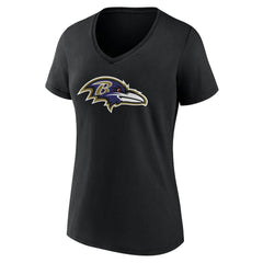 NFL Baltimore Ravens Women's Team Authentic Personalized Name & Number V-Neck T-Shirt