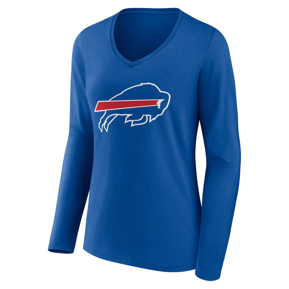 NFL Buffalo Bills Women's Team Authentic Personalized Name & Number Long Sleeve V-Neck T-Shirt