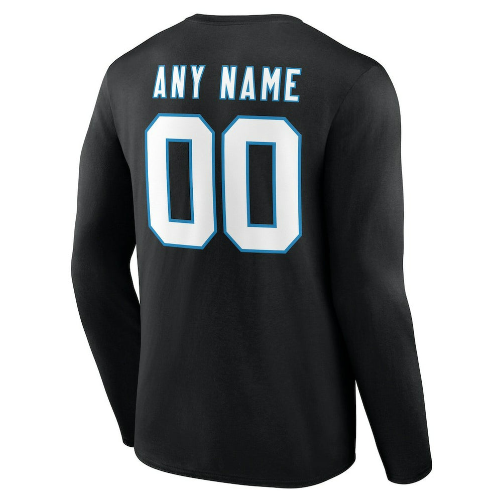 NFL Carolina Panthers Team Authentic Personalized Name & Number Long Sleeve T-Shirt