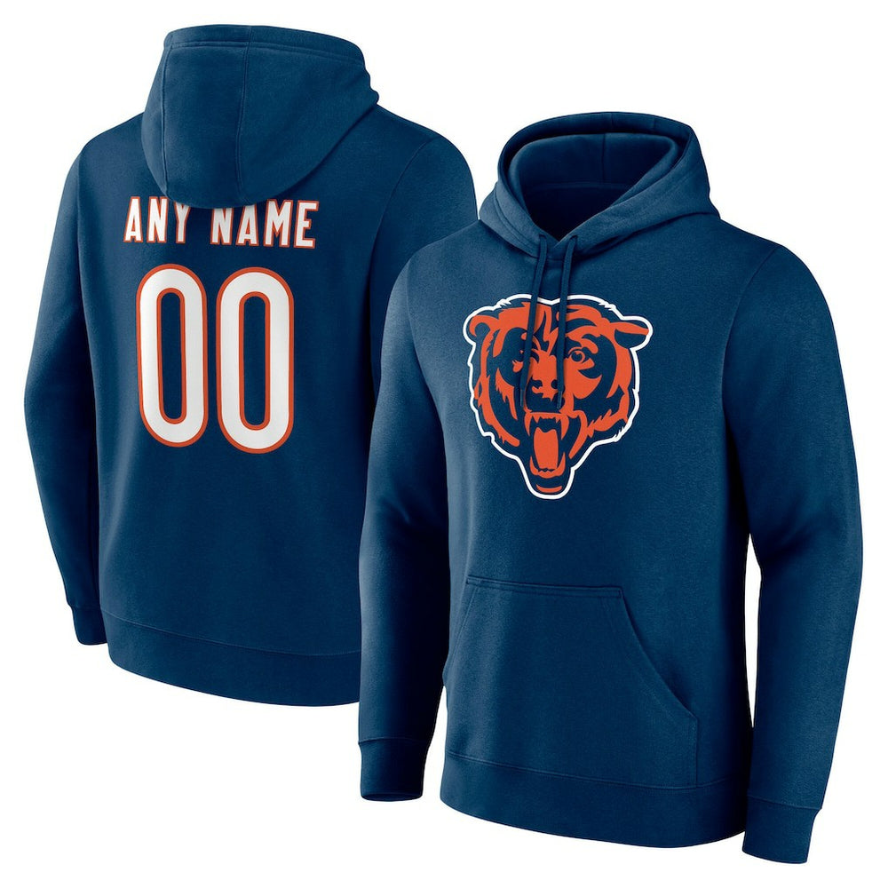 NFL Chicago Bears Team Authentic Personalized Name & Number Hoodie