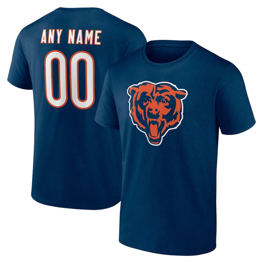 NFL Chicago Bears Team Authentic Personalized Name & Number T-Shirt