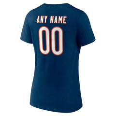 NFL Chicago Bears Women's Team Authentic Personalized Name & Number V-Neck T-Shirt