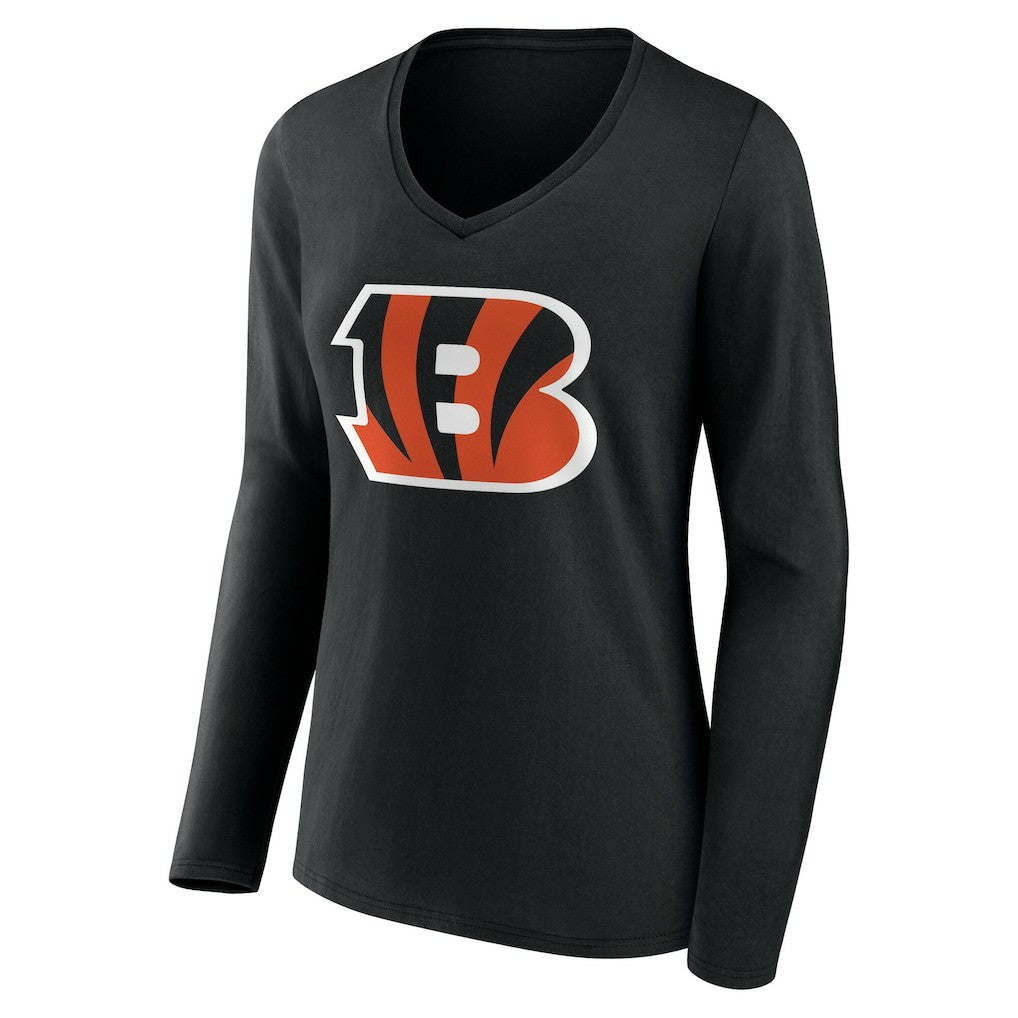 NFL Cincinnati Bengals Women's Team Authentic Personalized Name & Number Long Sleeve V-Neck T-Shirt