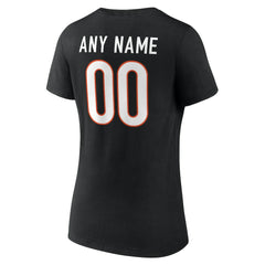 NFL Cincinnati Bengals Women's Team Authentic Personalized Name & Number V-Neck T-Shirt