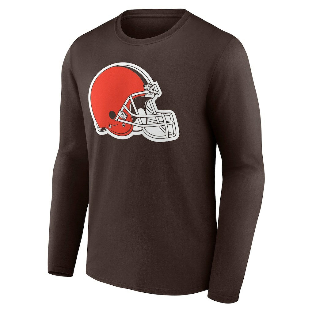 NFL Cleveland Browns Team Authentic Personalized Name & Number Long Sleeve T-Shirt