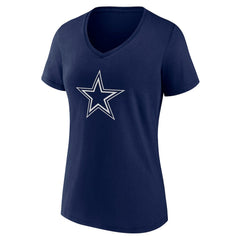 NFL Dallas Cowboys Women's Team Authentic Personalized Name & Number V-Neck T-Shirt