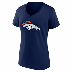 NFL Denver Broncos Women's Team Authentic Personalized Name & Number V-Neck T-Shirt