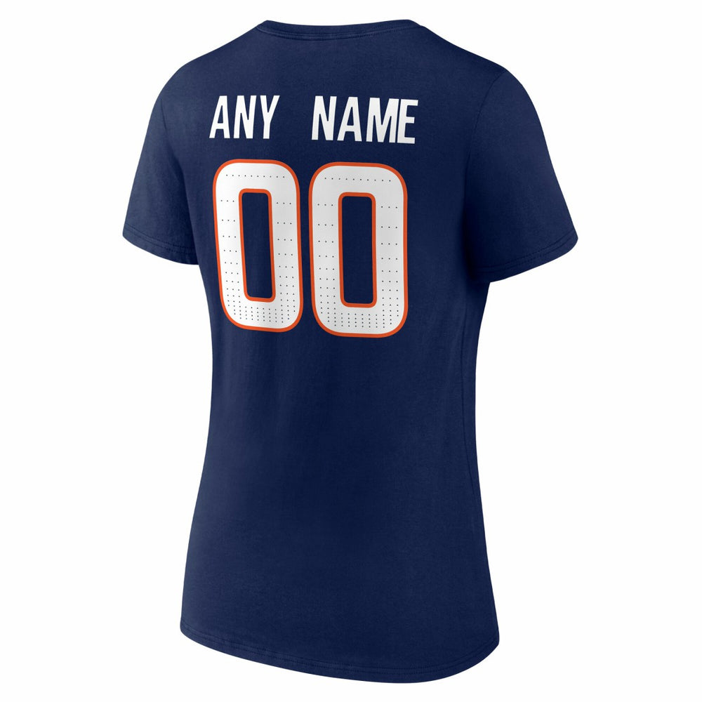 NFL Denver Broncos Women's Team Authentic Personalized Name & Number V-Neck T-Shirt
