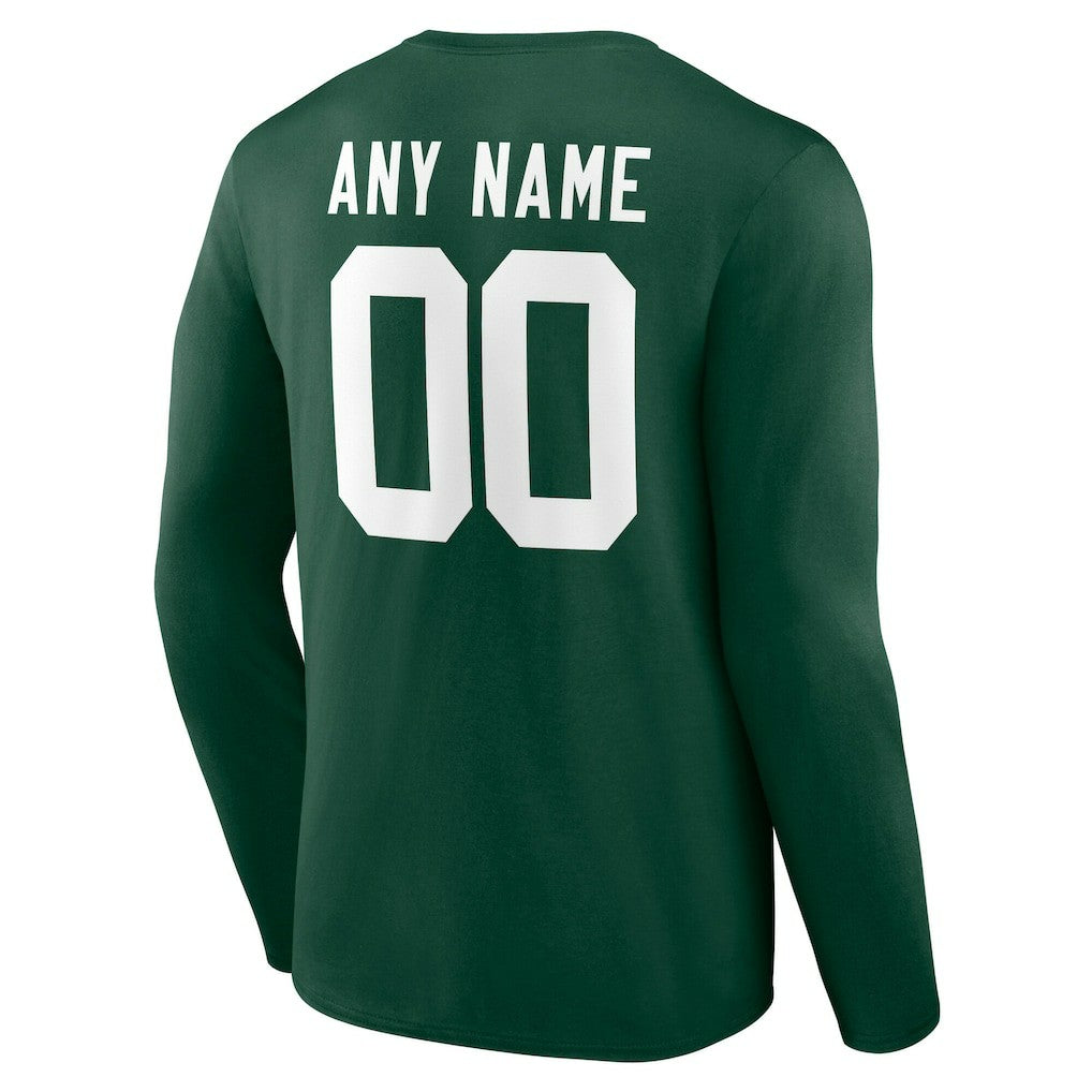 NFL Green Bay Packers Team Authentic Personalized Name & Number Long Sleeve T-Shirt