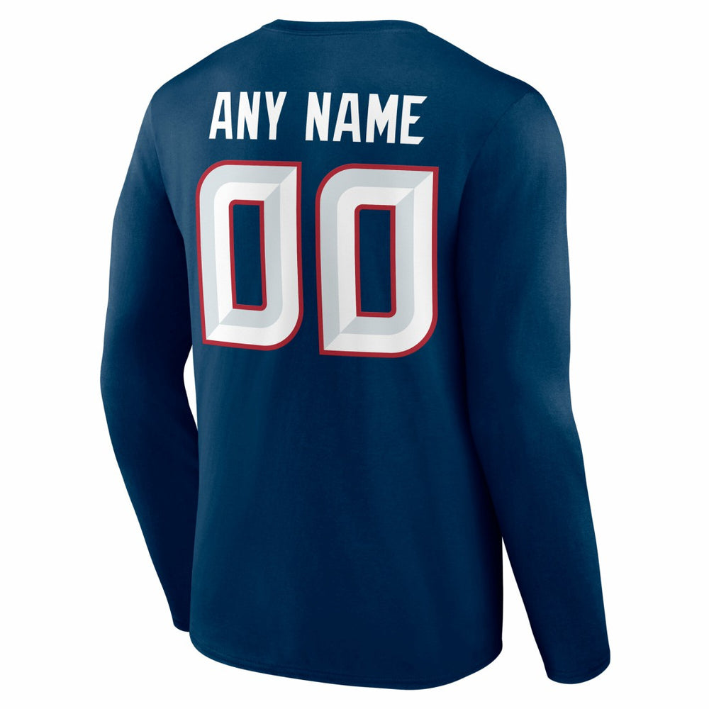 NFL Houston Texans Team Authentic Personalized Name & Number Long Sleeve T-Shirt