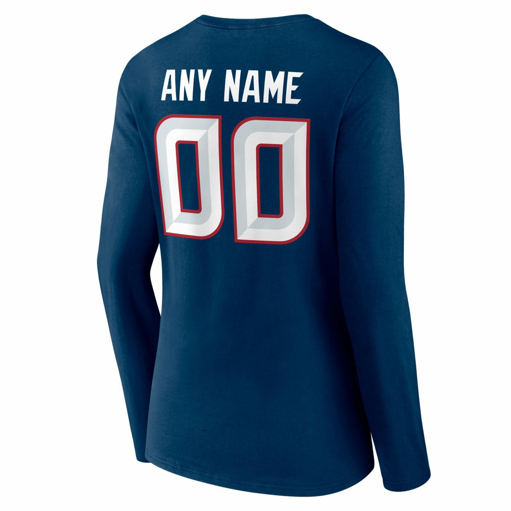 NFL Houston Texans Women's Team Authentic Personalized Name & Number Long Sleeve V-Neck T-Shirt